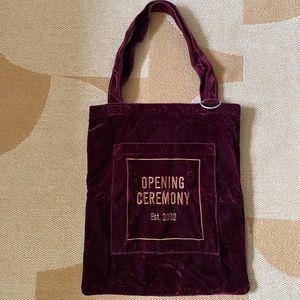 Opening Ceremony Velvet Canvas Bag